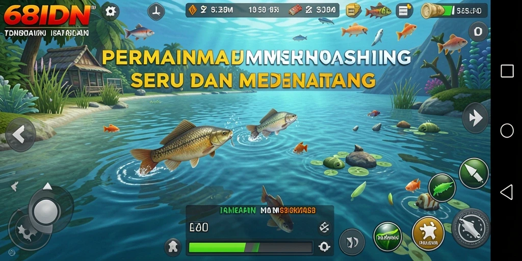 Gameplay seru di 68IDN dengan pengalaman memancing yang mendebarkan.