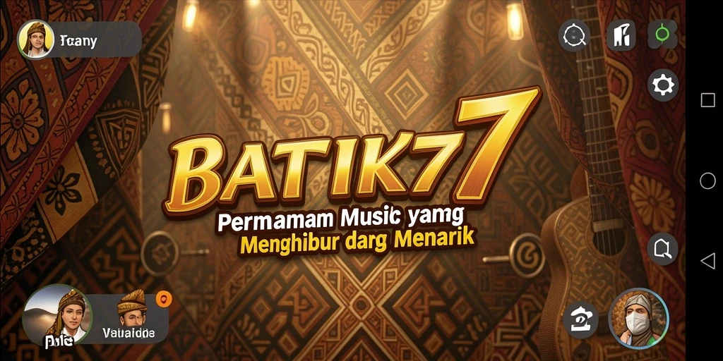 Tampilan gameplay <strong>BATIK77</strong> yang interaktif dengan musik yang beragam.