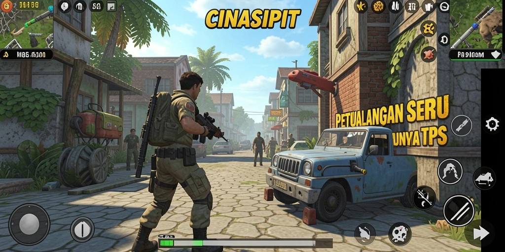 Screenshot gameplay CINASIPIT yang menunjukkan aksi seru di TPS.