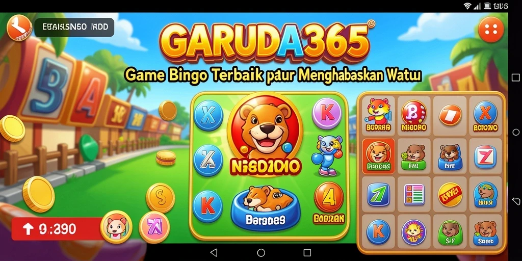 Tampilan gameplay seru dalam aplikasi GARUDA365 Bingo.