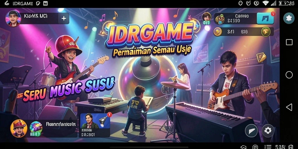 Tangkapan layar gameplay IDRGAME yang penuh warna dan dinamis.