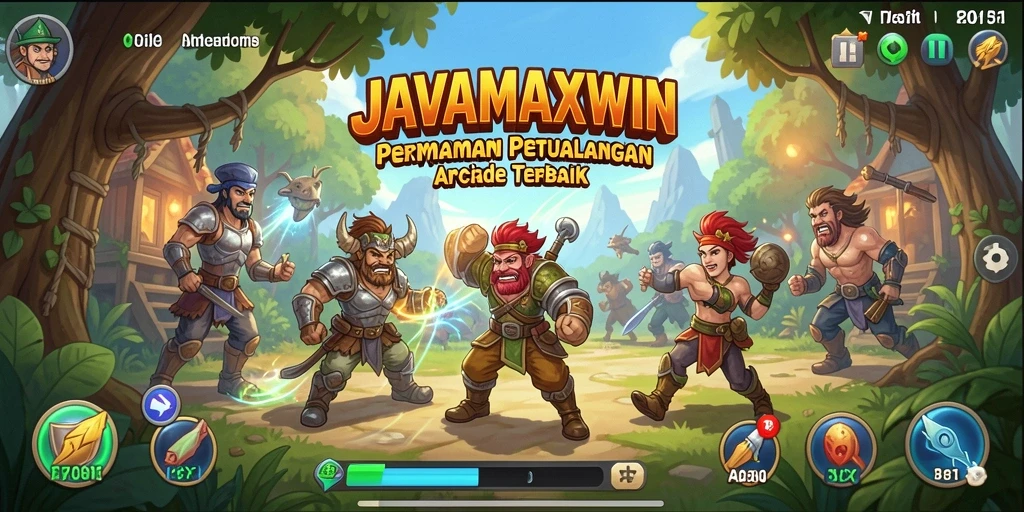 Screenshot JAVAMAXWIN menampilkan gameplay dinamis yang seru dan interaktif.