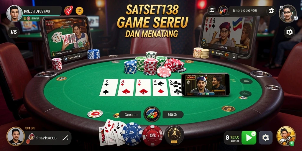 Screenshot utama SATSET138 menampilkan aksi seru permainan Poker.